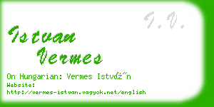 istvan vermes business card